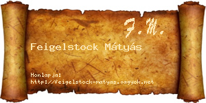 Feigelstock Mátyás névjegykártya